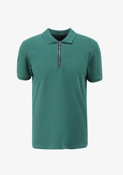 Düz Yeşil Erkek Polo T-Shirt F4SM-TST 0944