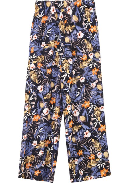 Lastikli Bel Classic Fit Çok Renkli Kadın Pantolon SPBL4SL-PNT5059