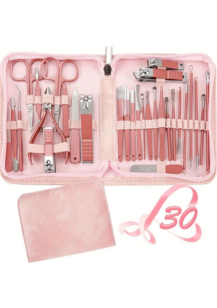 Çantalı Paslanmaz Çelik Manikür&pedikür Set 30 Parça modelleri