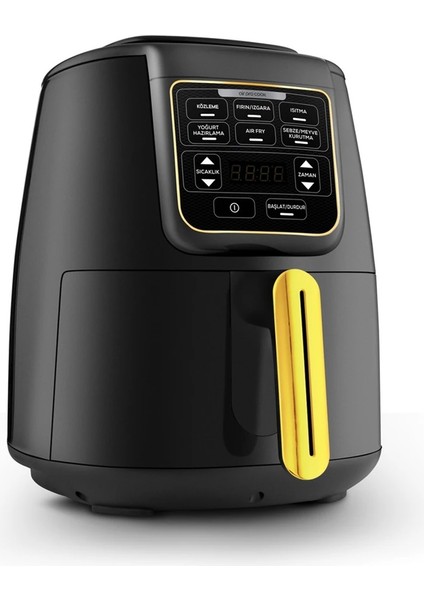 Less Fat Technology ile Ev Yoğurdu, Fırın/ızgara, Isıtma, Sebze ve Meyve Kurutan Smart Sensorlü Easy Wash Tech Airfryer 1550W