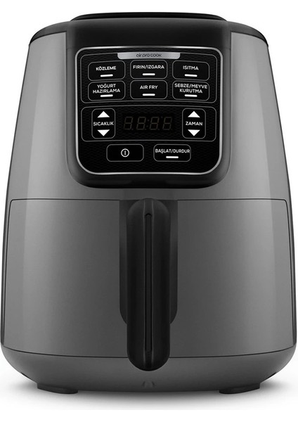 Less Fat Technology ile Ev Yoğurdu, Fırın/ızgara, Isıtma, Sebze ve Meyve Kurutan Smart Sensorlü Easy Wash Tech Airfryer 1550W