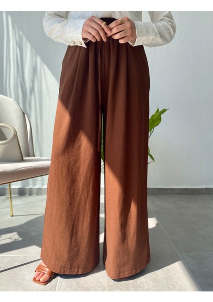Keten Karışımlı Pantolon Kahve fiyatları