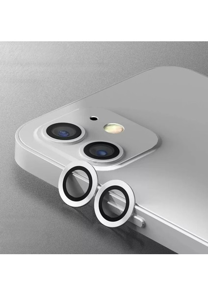 Apple iPhone 11 ve 12 Uyumlu Kamera Lens Koruyucu Darbelere Karşı Korur