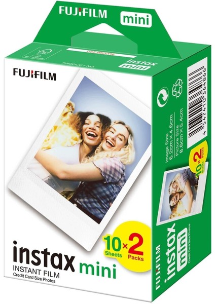 Fotoğraf Kağıtları Instax Mini 7-8-9-10-11 Uyumlu 20'li Film Beyaz