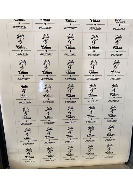 Kalp Figürlü Etiket, Cemiyet Için Ürünlerinize Özel 3 cm - 130 Adet Letbil Folyo Sticker fiyatları