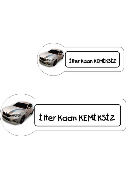 Okul Etiketi Kalem, Defter Etiketi, Bmw Defter Etiketi - 222 Adet Folyo Sticker