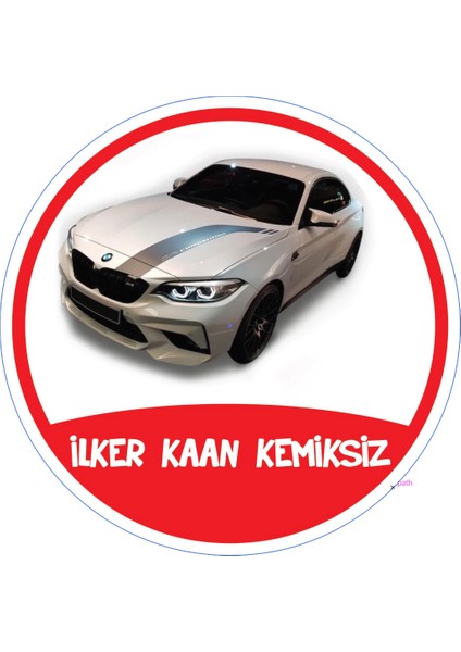Okul Etiketi, Kalem Defter Etiketi, Bmw - 40 Adet 5cm Opak Sticker