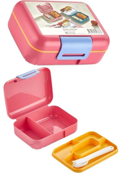 Beslenme Kutusu Pembe 1 Adet Vagon Çift Katlı Yemek Saklama Kabı Öğrenci ve Okul Için Ideal Ergonomik Tasarım