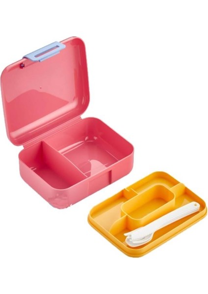 Beslenme Kutusu Pembe 1 Adet Vagon Çift Katlı Yemek Saklama Kabı Öğrenci ve Okul Için Ideal Ergonomik Tasarım