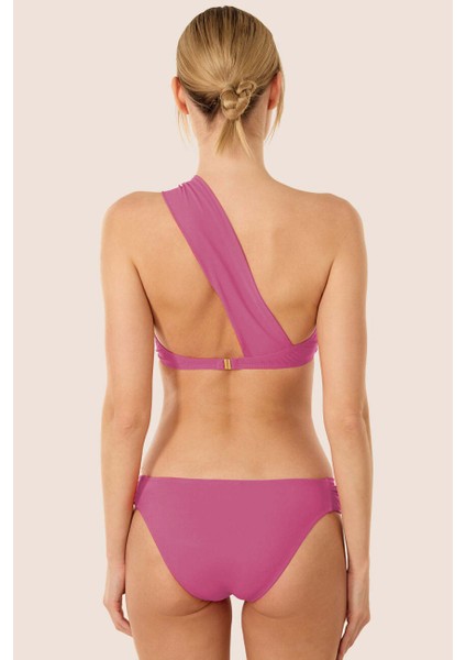 3400 Pembe Tek Omuz Bikini Takımı
