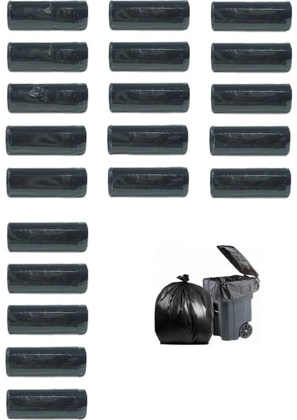 Hantal Boy Çöp Poşeti (100 x 150 Cm) 10 Lu Rulo x 20 Paket Çöp Torbası Siyah