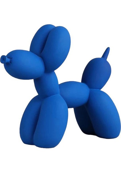 Iki Cadı Tasarım, Mavi Balon Köpek, Hediyelik, Ev Ofis Dekoratif Obje, Biblo 20 x 17