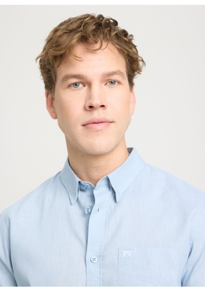 Regular Fit Açık Mavi Erkek Gömlek W5MY205279M31 Uzun Kollu Gömlek fırsatları