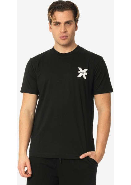 Bisiklet Yaka Siyah Erkek T-Shirt UMP24057TS fiyatları