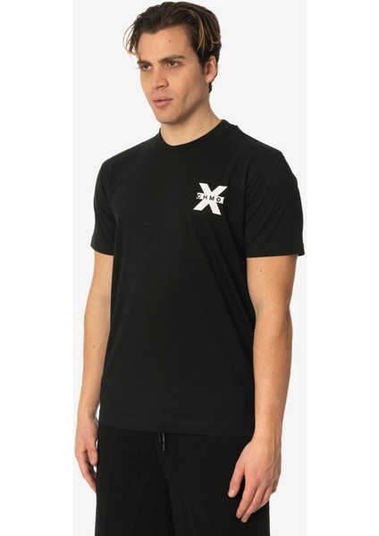 Bisiklet Yaka Siyah Erkek T-Shirt UMP24057TS modelleri