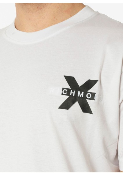 Bisiklet Yaka Beyaz Erkek T-Shirt UMP24057TS modelleri