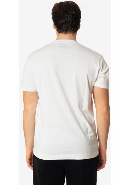 Bisiklet Yaka Beyaz Erkek T-Shirt UMP24057TS fırsatları