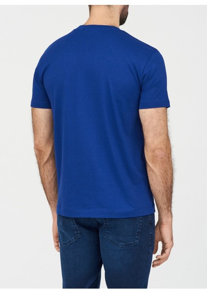 Bisiklet Yaka Lacivert Erkek T-Shirt UMP24048TS fırsatları