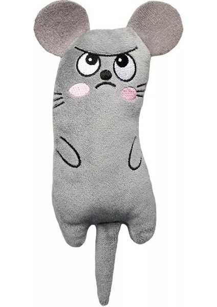 Tineke Peluş Kedi Oyuncağı Kedi Otlu Catnipli Gri