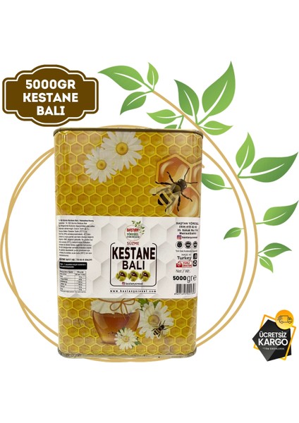 5kg Teneke Bozdağ Kestane Balı(Acımsı Değildir)
