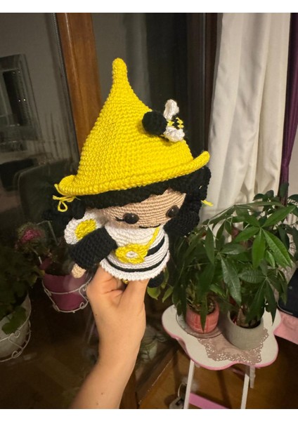 Paris Organik Oyuncak Bee Gırl Arı Kız Amigurumi Oyuncak (25 Cm)