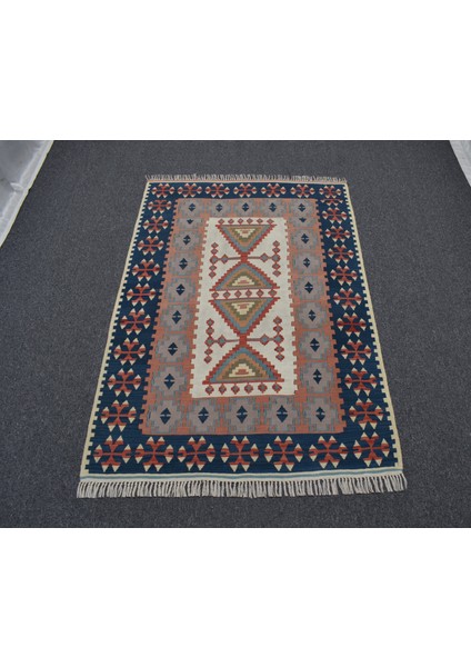 Vintage El Dokuma Otantik Pastel Balıkesir Yün Kilim 5027