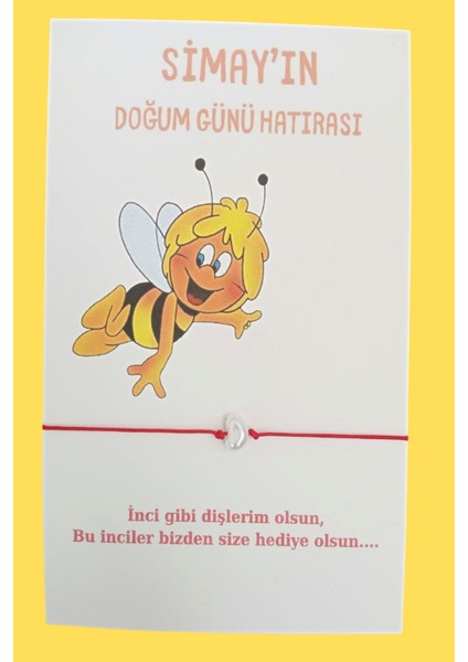 Emtory Home Bal Arısı Kartlı 30 Adet Şans Bilekliği - Diş Buğdayı Hediyelik -Tek Tek Paketli - Doğum Günü Hediye