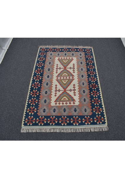 Vintage El Dokuma Otantik Pastel Balıkesir Yün Kilim 5027