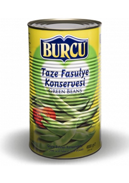 4000 Gram Burcu Taze Fasulye Konservesi