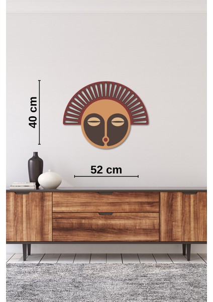 El Yapımı Üç Boyutlu Ahşap Modern Afrika Kabile Maskesi Ev ve Ofis Duvar Dekoru