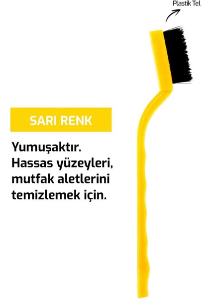 Mutfak Pas Sökme Fırçası | Gaz Ocağı Derinlemesine Temizleme Fırçası Seti 3'lü modelleri
