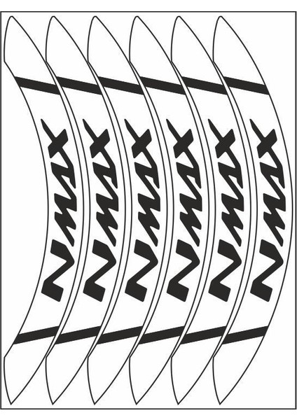 Beyaz Geniş Yamaha Nmax Uyumlu 1 Set Jant Şeridi