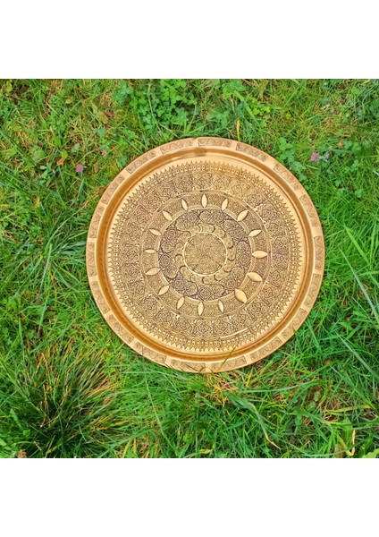 Pirinç Sini 70 cm Sarı