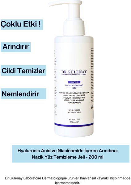Hyaluronik Asit Içeren Yüz Temizleme Jeli ve Günlük Nemlendirici Cilt Bakım Kremi Seti