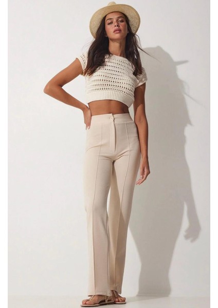 Zr Modal Crep Kumaş Palazzo Pantalon