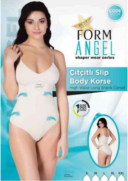 Askılı Sıkılaştırıcı Etkili Toparlayıcı Çıtçıtlı Slip Body Korse