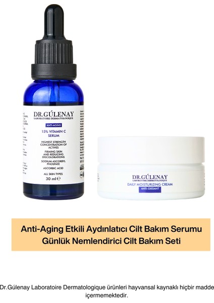 Dr.Gülenay Laboratoire Dermatologique Aydınlatıcı Ve Parlaklık Etkili C Vitamini Serum İle Hafif Nemlendirici Özellikli Günlük Krem Seti