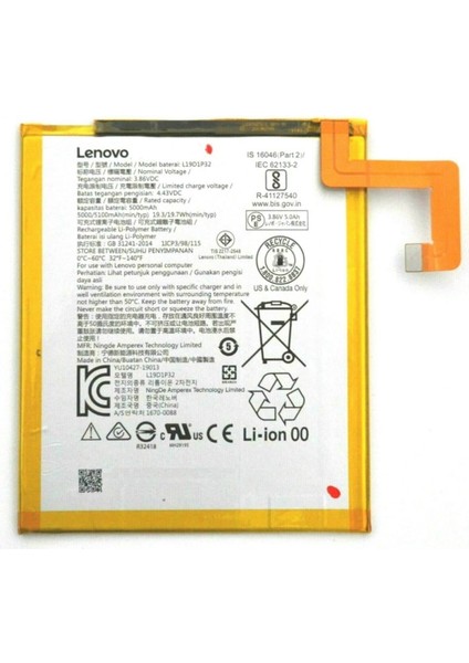 Uyumlu Tab M10 Fhd Plus L19D1P32 Tablet Batarya