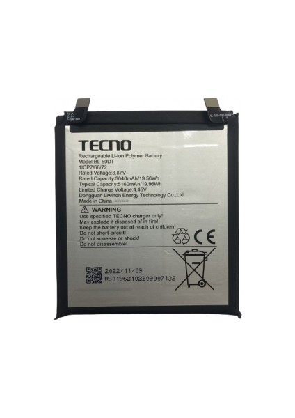 Phantom X2 Pro Pil Batarya BL-50DT 5160 Mah