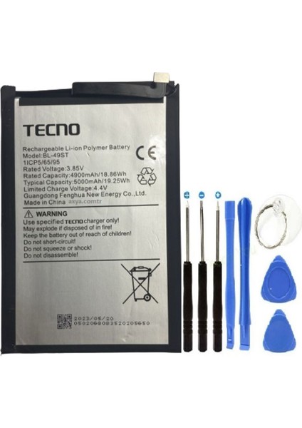 Camon 18 Pil Batarya ve Tamir Set BL-49ST 5000 Mah