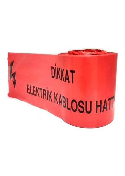 Melzohome Dikkat Elektirik Kablosu Hatttı Bandı Emniyet Şeridi 15 cm X250 mt Elektirik Ikaz Şeridi Elektirik Ikaz