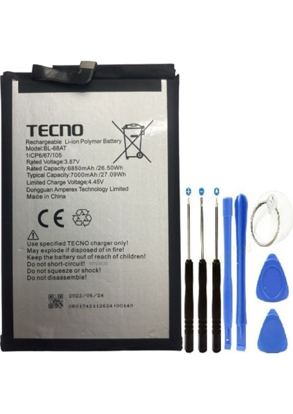 Pavo 2 Pil Batarya BL-68ATVeTAMIR Set 7000 Mah