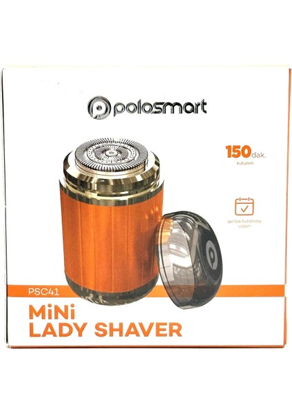 Tüm Vücut Mini Lady Shaver Şarjlı Tıraş Makinesi Turuncu, Hasas ve Özel Bölge Kullanım 150 DK