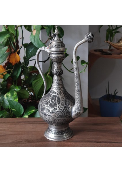 Bakır Ibrik Sultan Keski Osmanlı Işlemeli Antep 40 cm