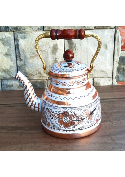 Bakır Bitki Cayı Demligi Gül Çiçek Royal 2 Lt