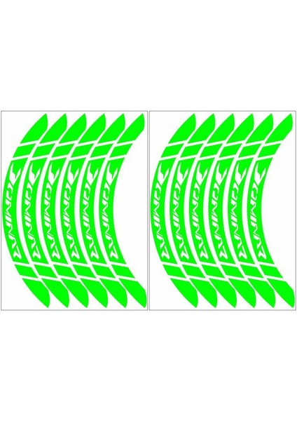 Bajaj Florasan Yeşil Dominar Uyumlu Geniş 1 Set Jant Şeridi