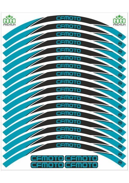 Cf Moto Uyumlu Mavi 1 Set Jant Şeridi fırsatları