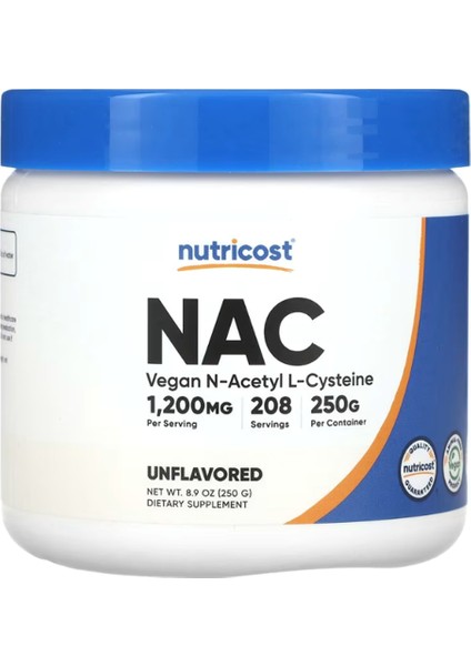 N-Acetyl L-Cysteine (Nac) Powder 250 Gram Usa Menşei.Tr Tek Yetkili SATICISI OZELSPORCUGIDALARI'DIR