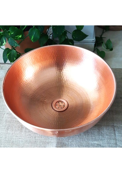 Bakır Lavabo Eskitilmiş 40*15 cm