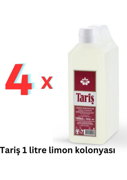 Limon Kolonyası Plastik Bidon 1 Lt x 4